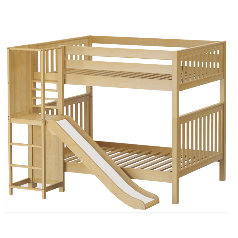 Maxtrix Full High Bunk Bed with Slide Platform