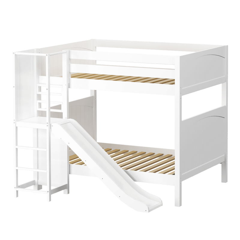 Maxtrix Full High Bunk Bed with Slide Platform