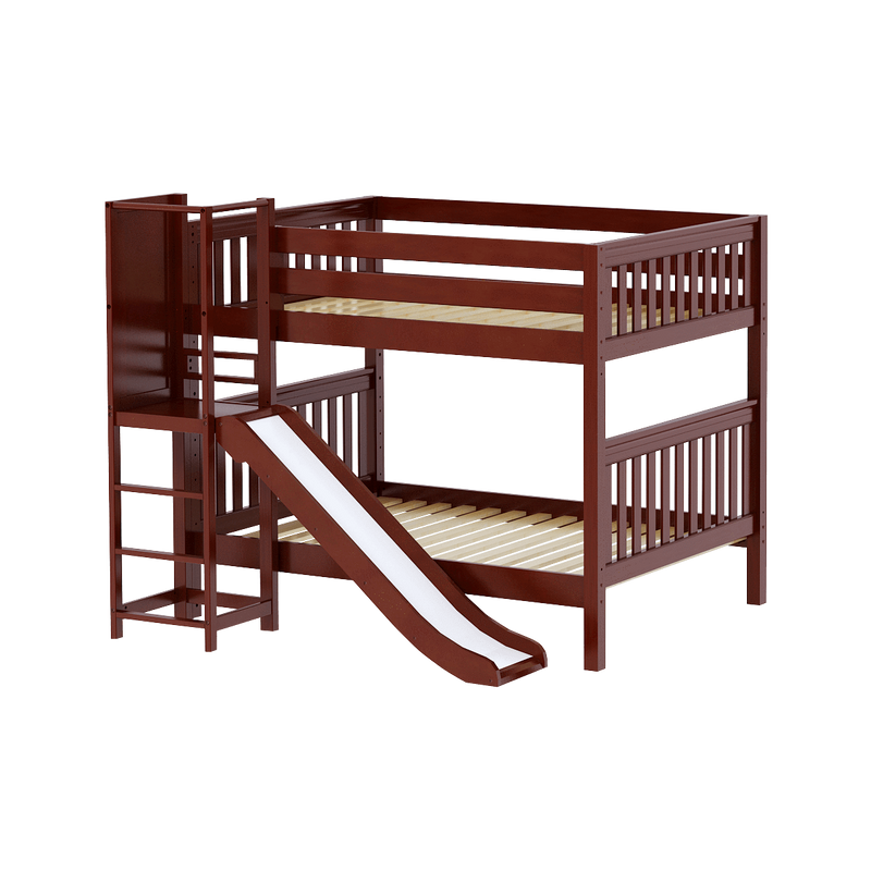 Maxtrix Full Medium Bunk Bed with Slide Platform