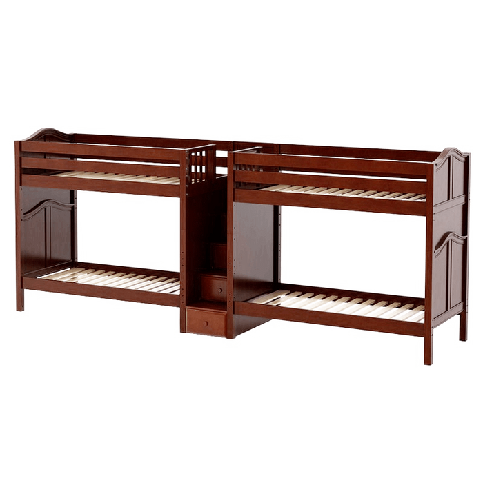 Maxtrix Twin High Quadruple Bunk Bed with Stairs