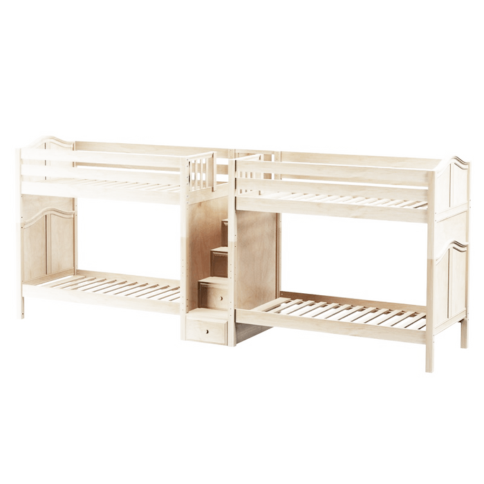 Maxtrix Twin High Quadruple Bunk Bed with Stairs