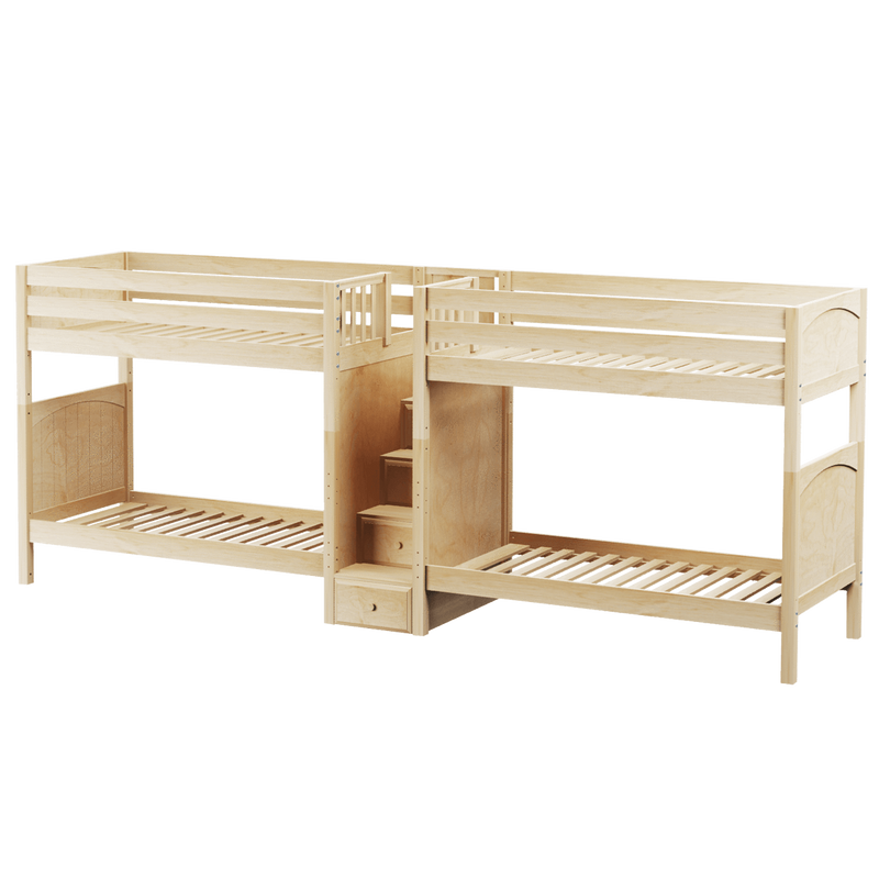 Maxtrix Twin High Quadruple Bunk Bed with Stairs