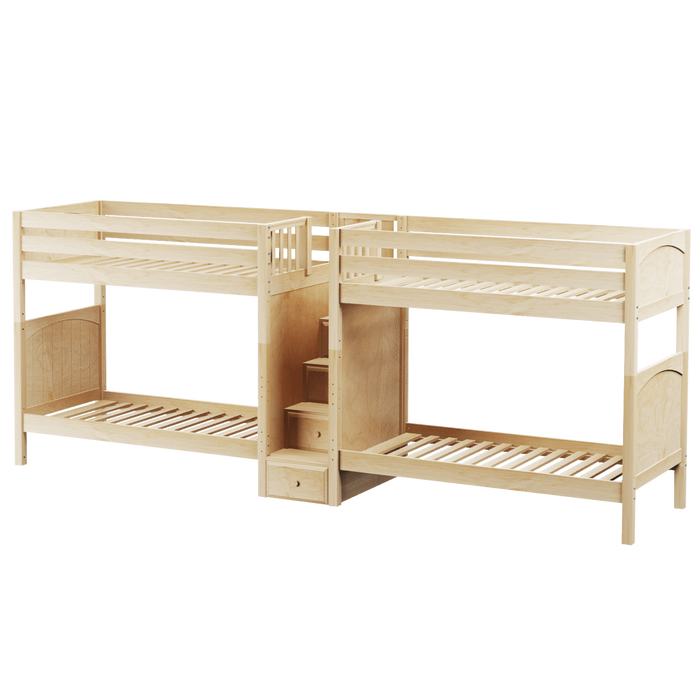 Maxtrix Twin High Quadruple Bunk Bed with Stairs