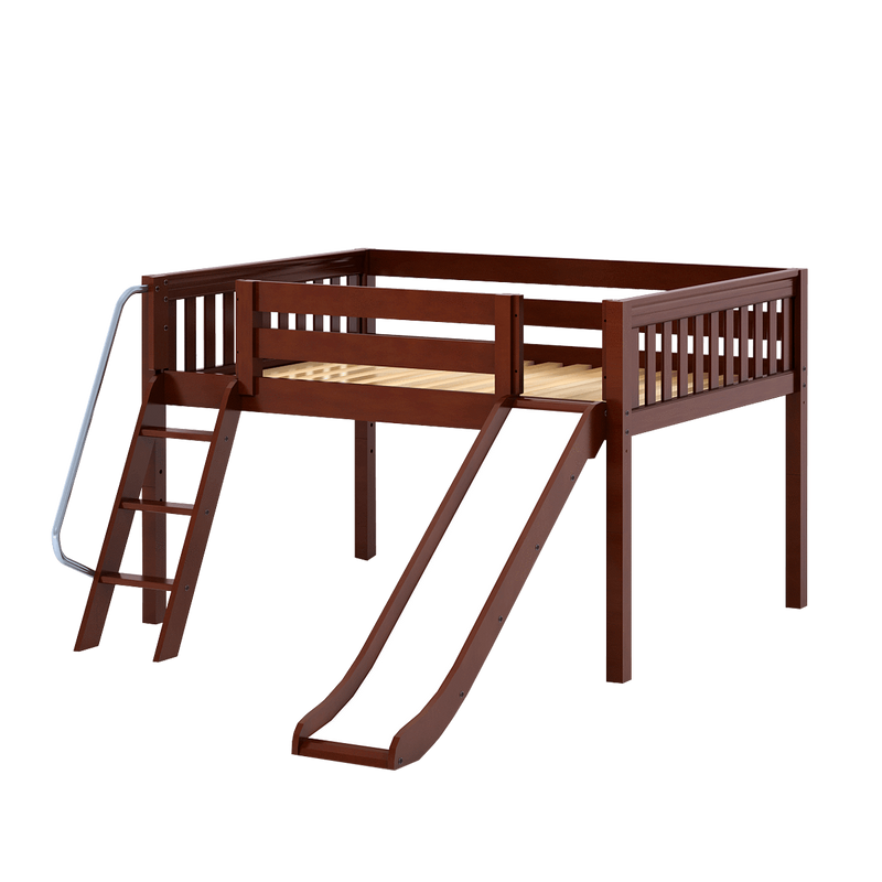 Maxtrix Full Low Loft Bed with Slide