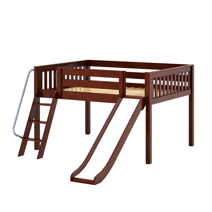 Maxtrix Full Low Loft Bed with Slide