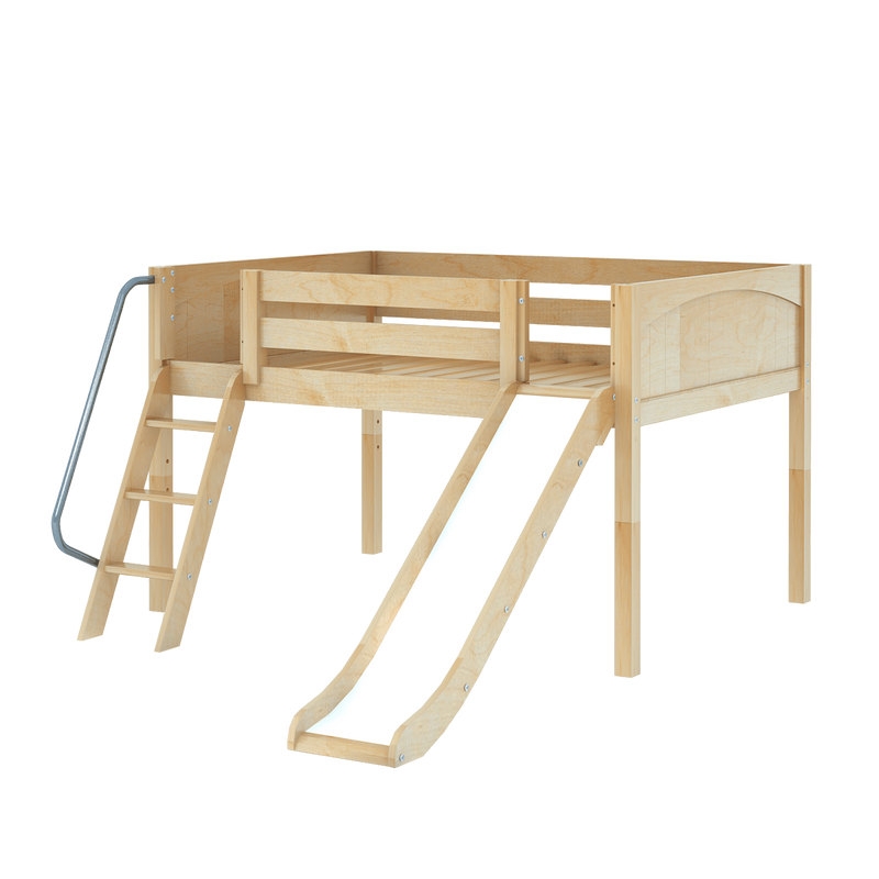 Maxtrix Full Low Loft Bed with Slide
