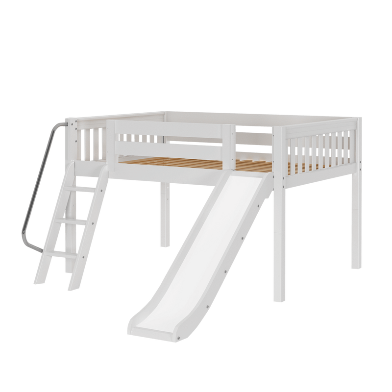 Maxtrix Full Low Loft Bed with Slide