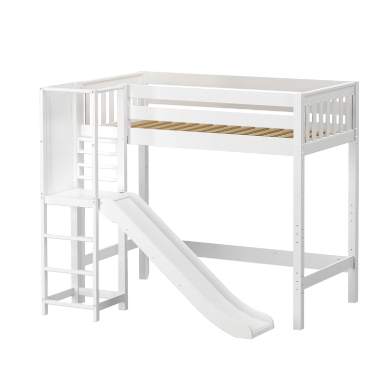 Maxtrix Twin High Loft Bed with Slide Platform
