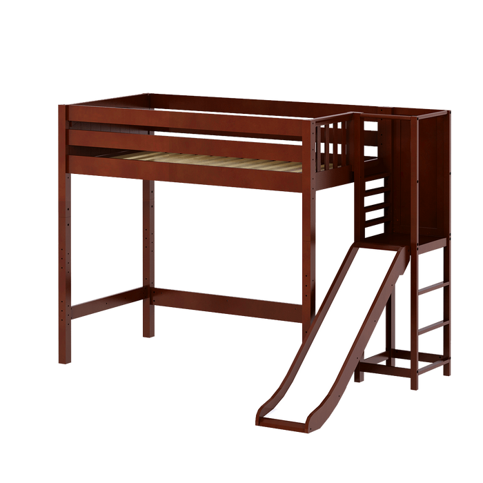 Maxtrix Twin High Loft Bed with Slide Platform