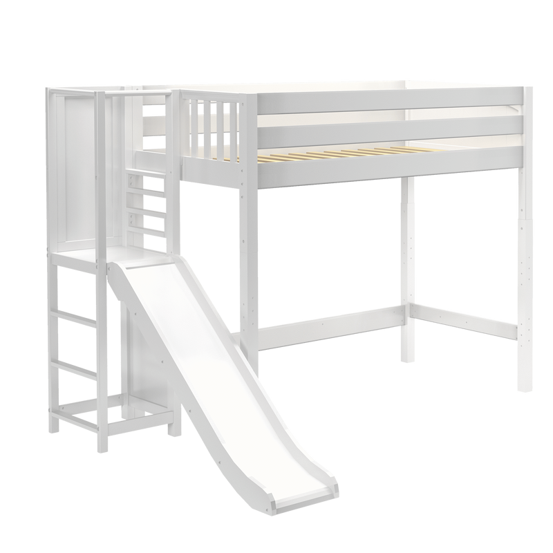 Maxtrix Twin High Loft Bed with Slide Platform