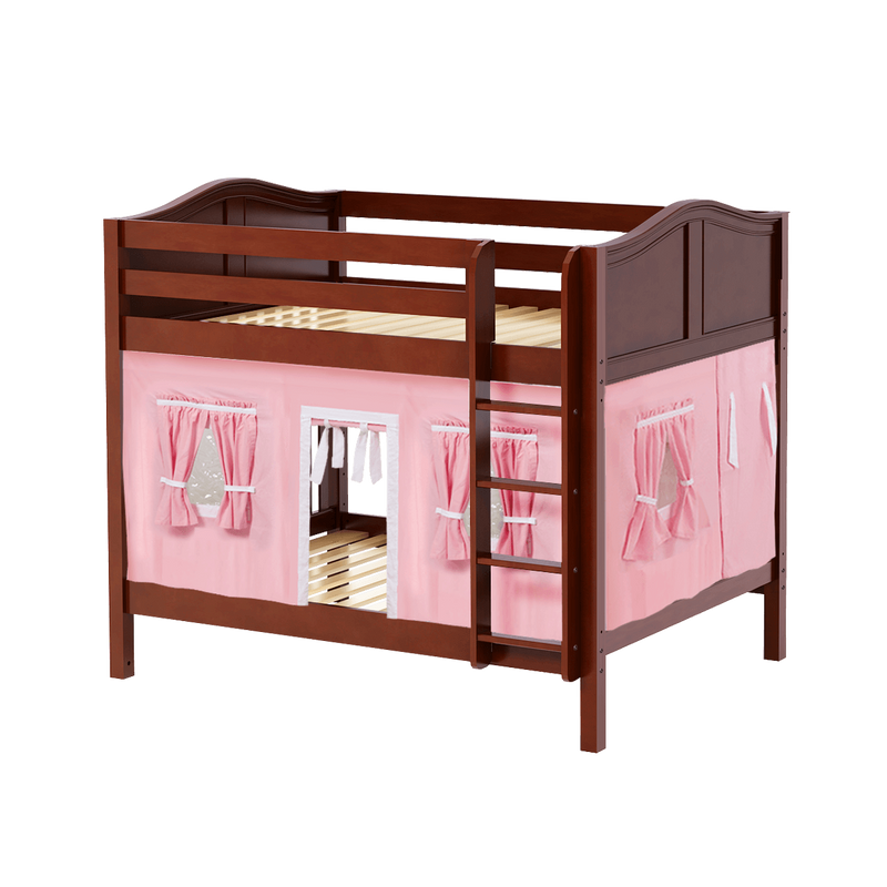 Maxtrix Full Medium Bunk Bed with Straight Ladder + Curtain