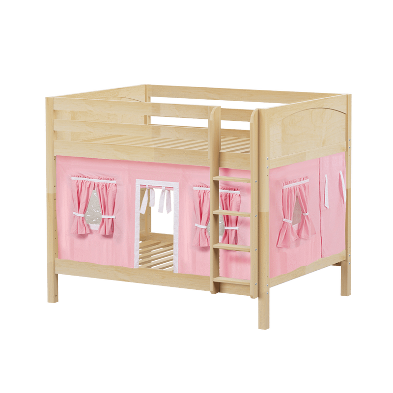 Maxtrix Full Medium Bunk Bed with Straight Ladder + Curtain