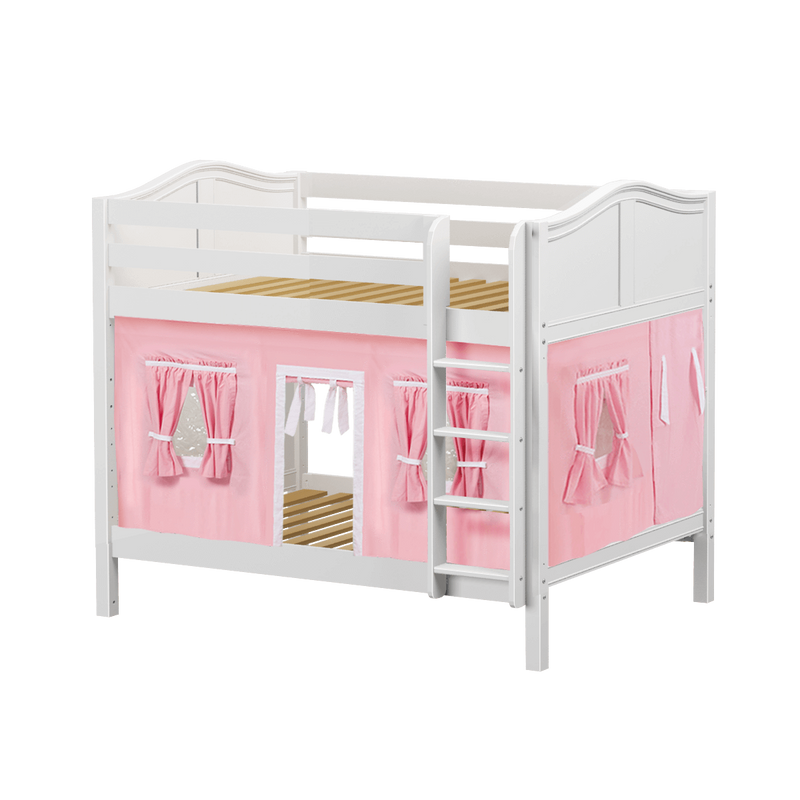 Maxtrix Full Medium Bunk Bed with Straight Ladder + Curtain