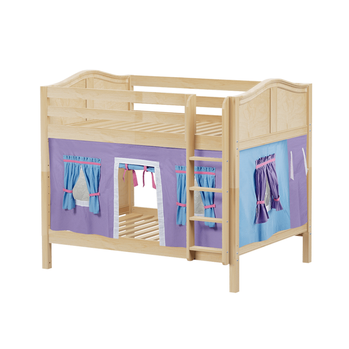 Maxtrix Full Medium Bunk Bed with Straight Ladder + Curtain