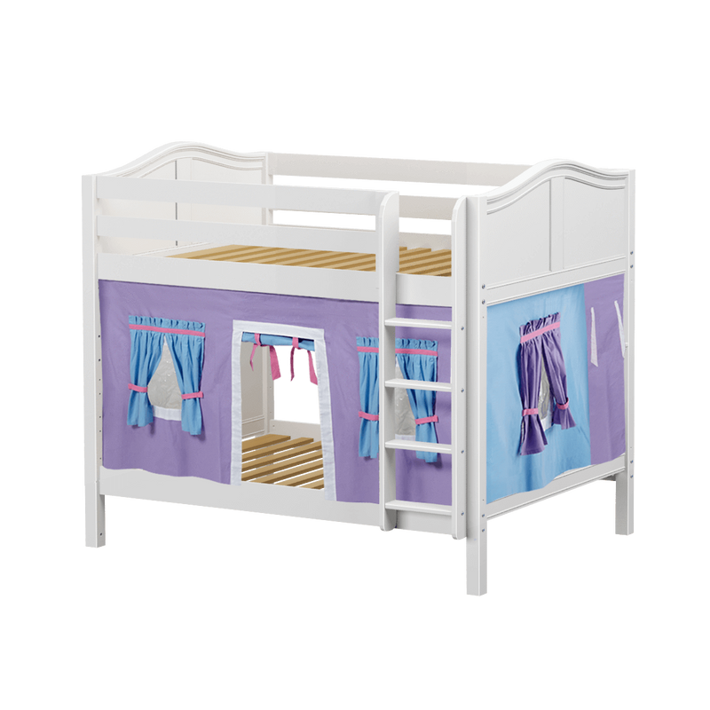 Maxtrix Full Medium Bunk Bed with Straight Ladder + Curtain
