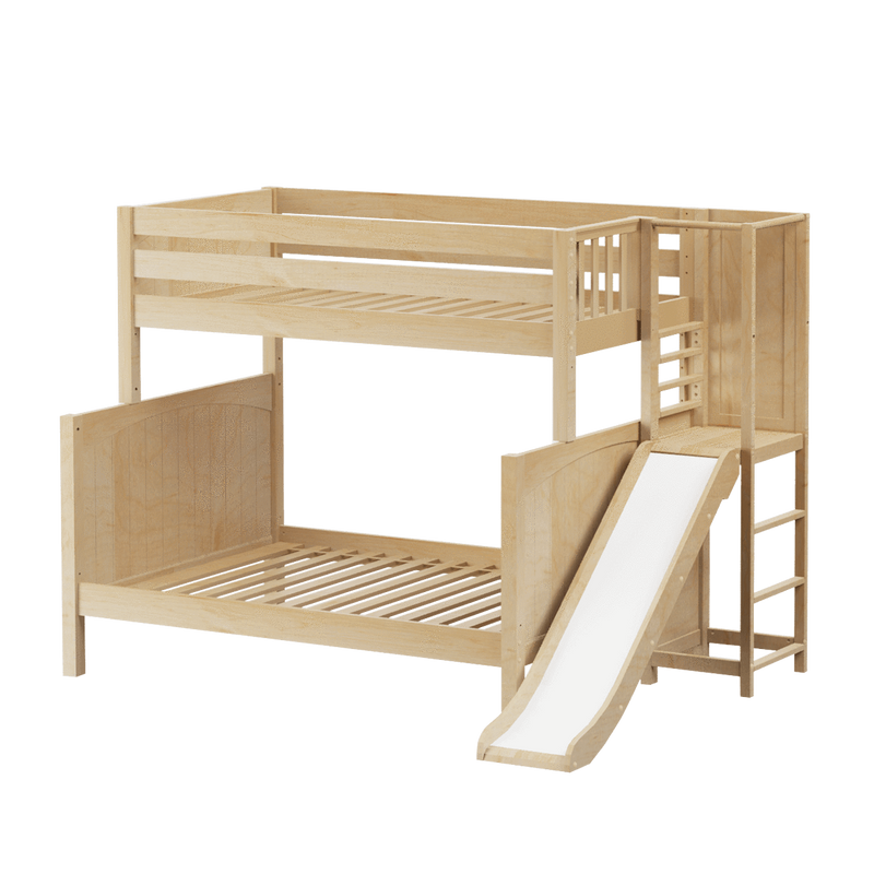 Maxtrix High Twin over Full Bunk Bed with Slide Platform
