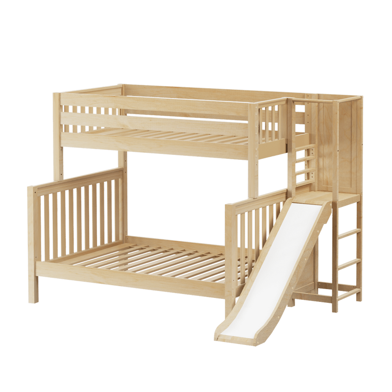 Maxtrix High Twin over Full Bunk Bed with Slide Platform