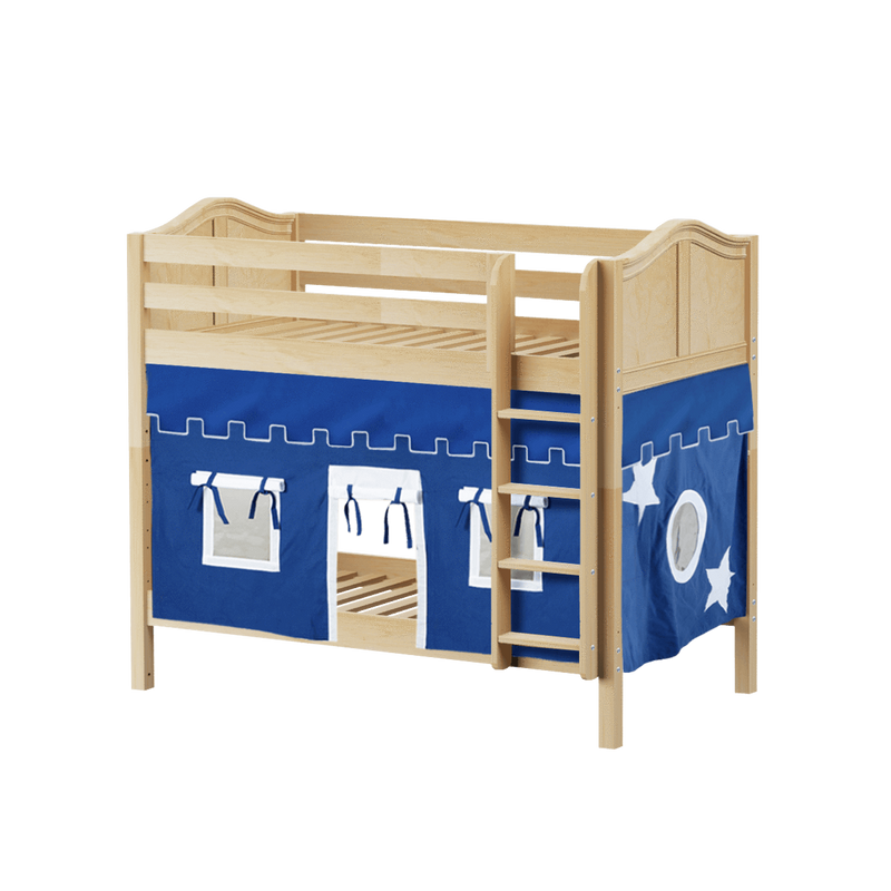 Maxtrix Twin Medium Bunk Bed with Straight Ladder + Curtain