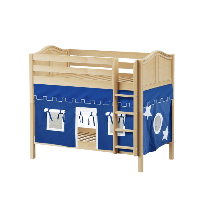 Maxtrix Twin Medium Bunk Bed with Straight Ladder + Curtain