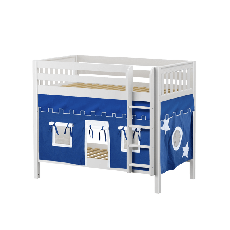 Maxtrix Twin Medium Bunk Bed with Straight Ladder + Curtain