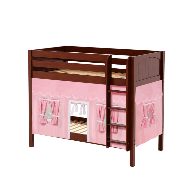 Maxtrix Twin Medium Bunk Bed with Straight Ladder + Curtain