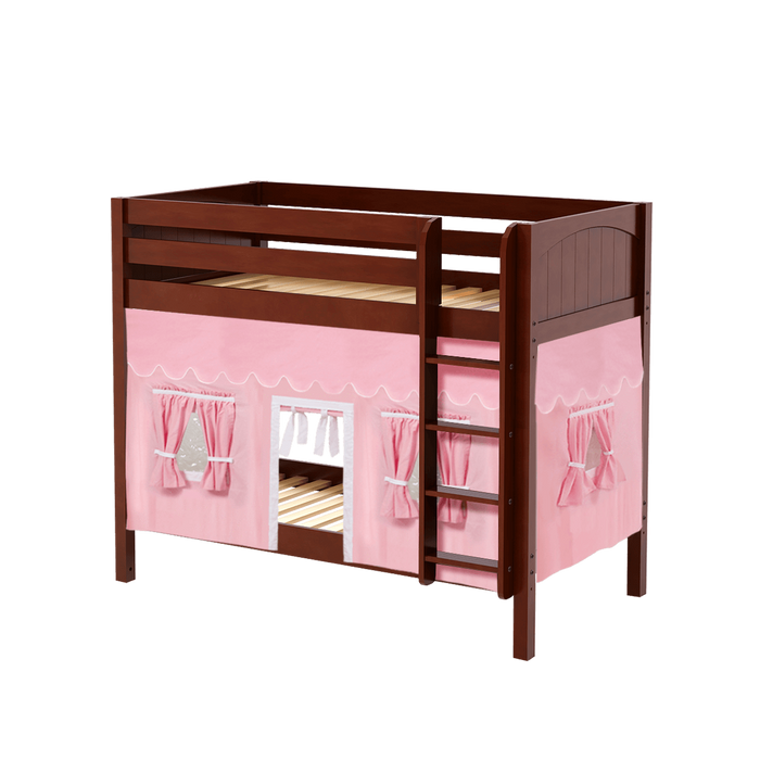 Maxtrix Twin Medium Bunk Bed with Straight Ladder + Curtain
