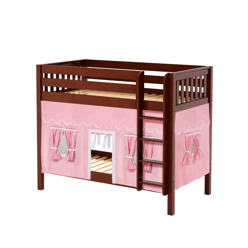 Maxtrix Twin Medium Bunk Bed with Straight Ladder + Curtain