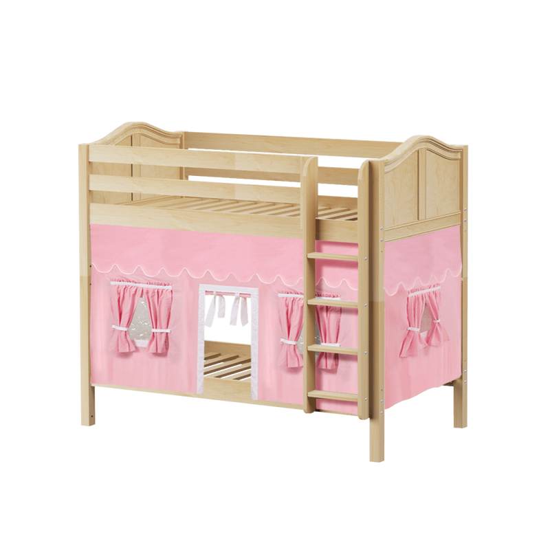 Maxtrix Twin Medium Bunk Bed with Straight Ladder + Curtain