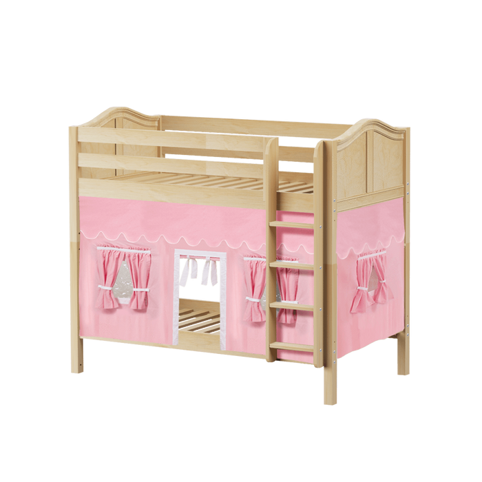Maxtrix Twin Medium Bunk Bed with Straight Ladder + Curtain