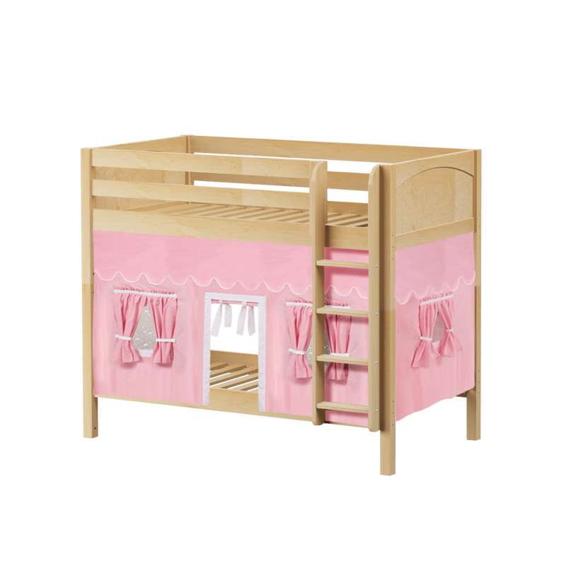 Maxtrix Twin Medium Bunk Bed with Straight Ladder + Curtain