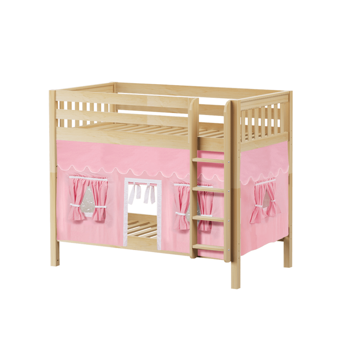 Maxtrix Twin Medium Bunk Bed with Straight Ladder + Curtain