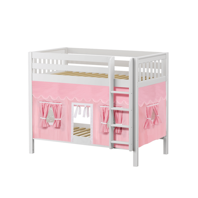 Maxtrix Twin Medium Bunk Bed with Straight Ladder + Curtain