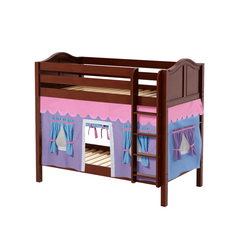 Maxtrix Twin Medium Bunk Bed with Straight Ladder + Curtain