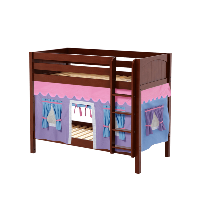 Maxtrix Twin Medium Bunk Bed with Straight Ladder + Curtain