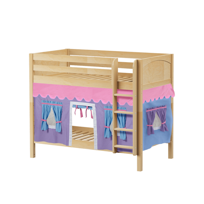 Maxtrix Twin Medium Bunk Bed with Straight Ladder + Curtain