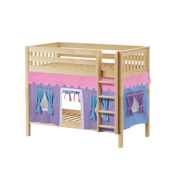 Maxtrix Twin Medium Bunk Bed with Straight Ladder + Curtain