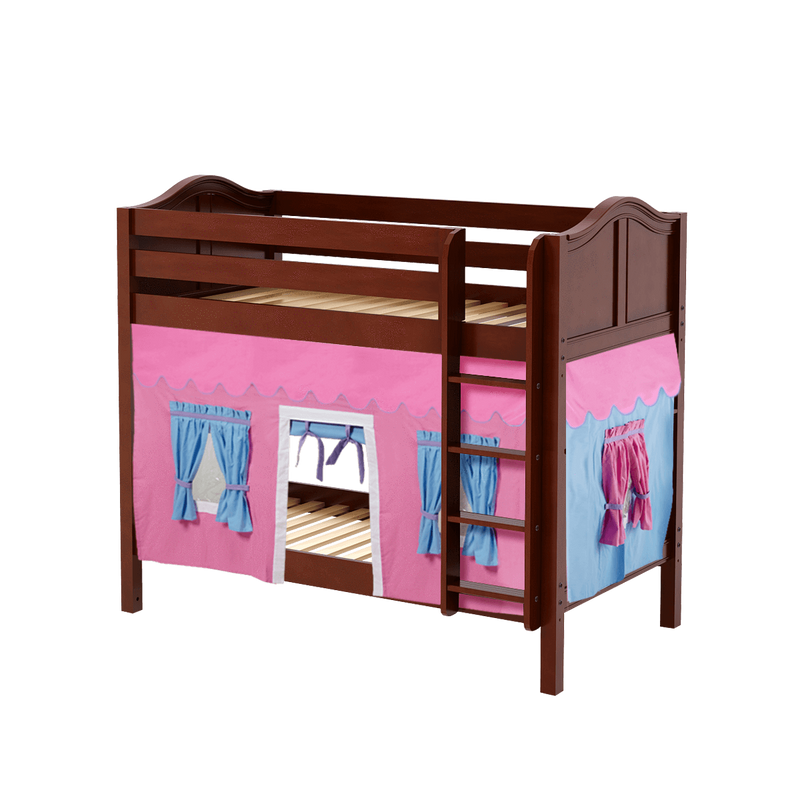 Maxtrix Twin Medium Bunk Bed with Straight Ladder + Curtain