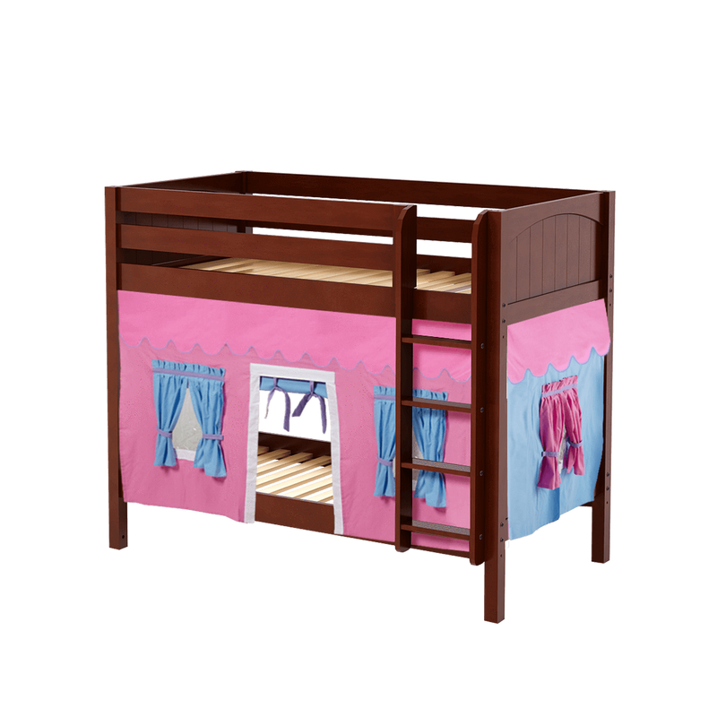 Maxtrix Twin Medium Bunk Bed with Straight Ladder + Curtain