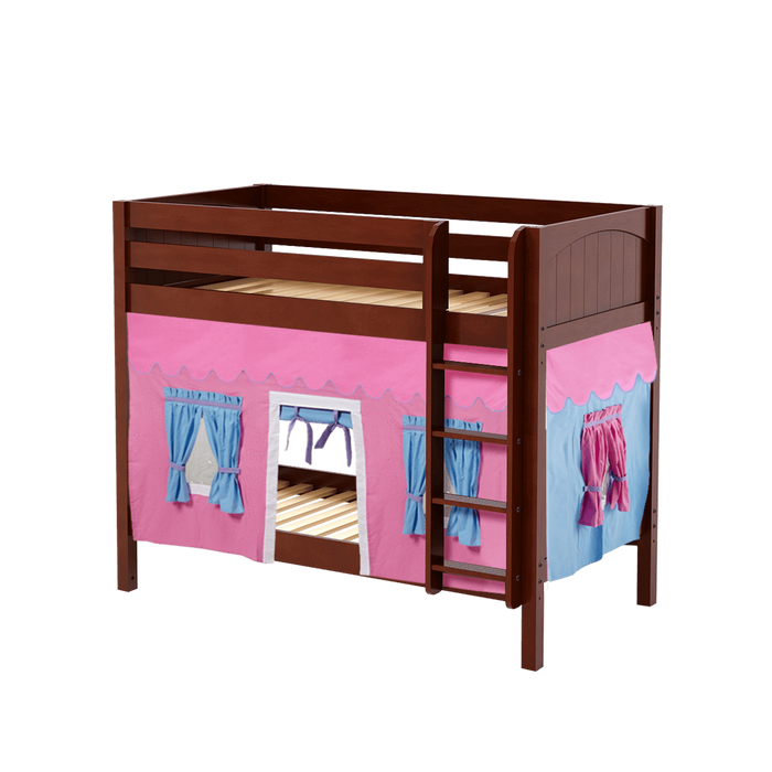 Maxtrix Twin Medium Bunk Bed with Straight Ladder + Curtain