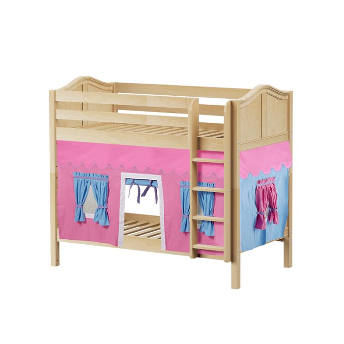 Maxtrix Twin Medium Bunk Bed with Straight Ladder + Curtain