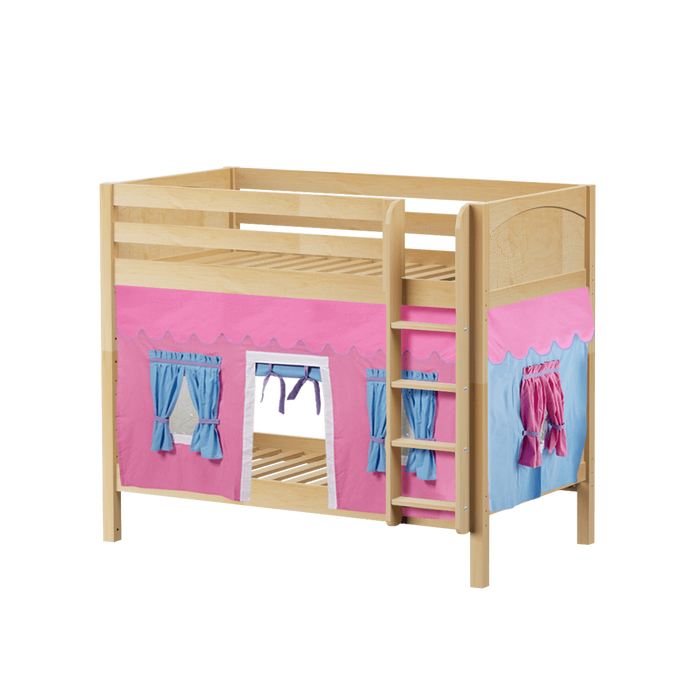 Maxtrix Twin Medium Bunk Bed with Straight Ladder + Curtain