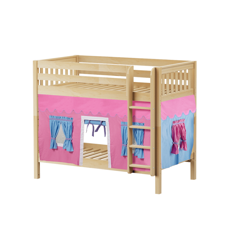 Maxtrix Twin Medium Bunk Bed with Straight Ladder + Curtain