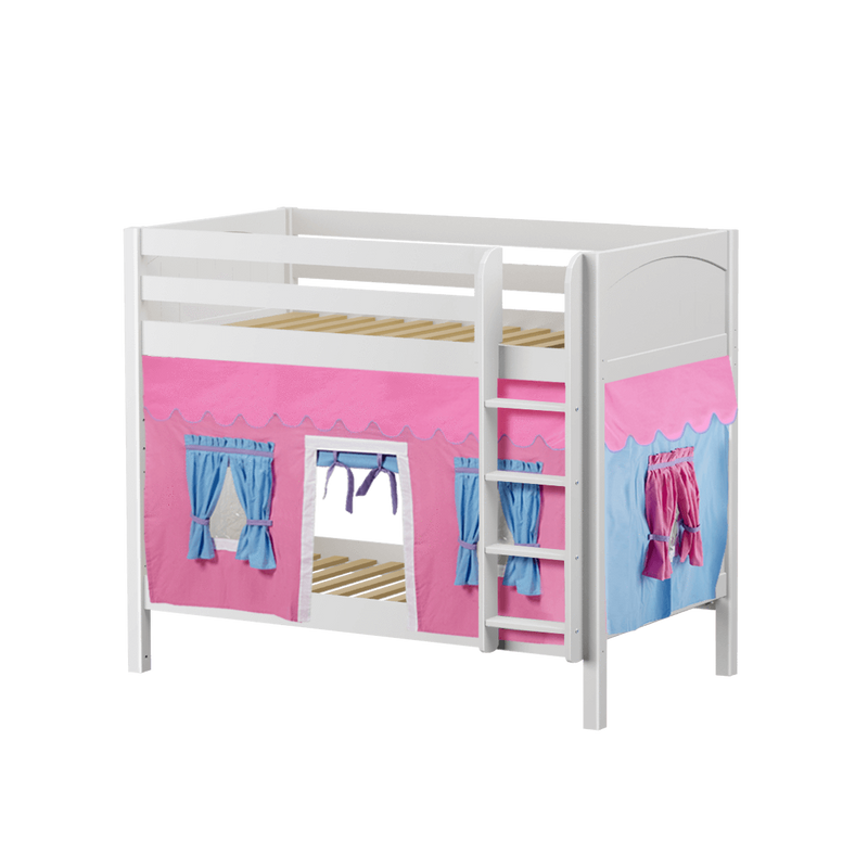 Maxtrix Twin Medium Bunk Bed with Straight Ladder + Curtain