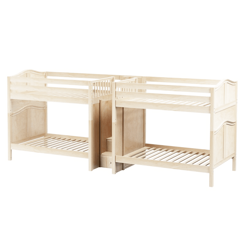Maxtrix Full High Quadruple Bunk Bed with Stairs