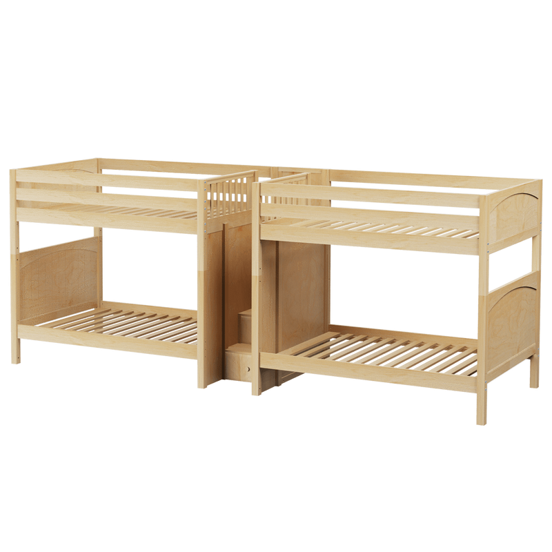 Maxtrix Full High Quadruple Bunk Bed with Stairs
