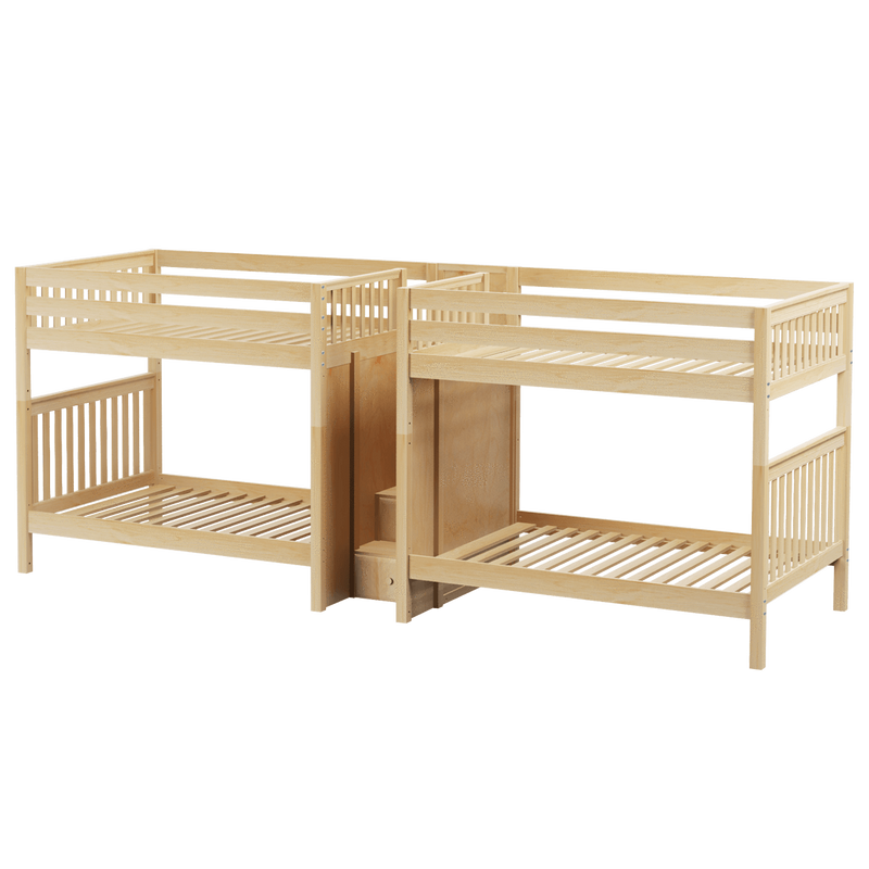 Maxtrix Full XL Quadruple Bunk Bed with Stairs