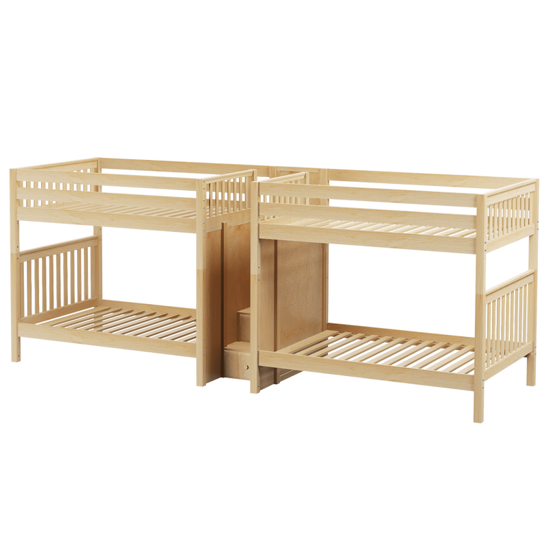 Maxtrix Full High Quadruple Bunk Bed with Stairs