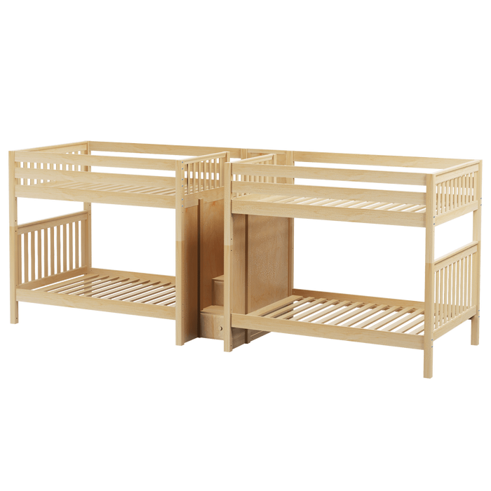 Maxtrix Full High Quadruple Bunk Bed with Stairs