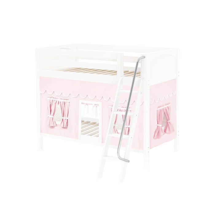 Maxtrix Twin Medium Bunk Bed with Angled Ladder + Curtain