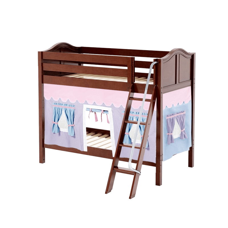 Maxtrix Twin Medium Bunk Bed with Angled Ladder + Curtain
